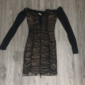 Maura Mesh Dress -Black